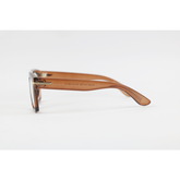 Police - 3394 - Brown Translucent - Acetate - Rectangle - Blue Cut - Eye Wear