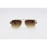 MAYBACH - 72347 - Golden Brown Gradient - Acetate - Metal - Rectangle - Double Bridge - Sunglasses