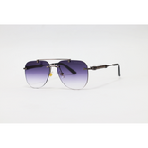 Louis Vuitton - 3151 - Gun Metallic Purple Gradient - Metal - Double Bridge - Aviator - Rimless - Sunglasses