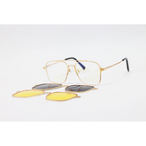 MAYBACH - 2430 - Golden - Metal - Rectangle - Dual - Attachment - Blue Cut - Polarized - Eyewear - Sunglasses