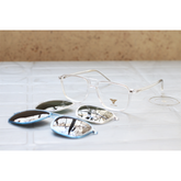 Dior - 25009 - Translucent - Acetate - Rectangle - Dual - Attachment - Polarized - Eyewear - Sunglasses