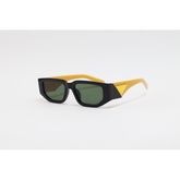 Prada - 6002 - Black Yellow Green - Acetate - Rectangle - Sunglasses