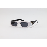 Prada - 6002 - White Black - Acetate - Rectangle - Sunglasses