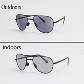 Diesel - A701 - Black - Metal - Transition - Polarized - Aviator - Foldable - Sunglasses