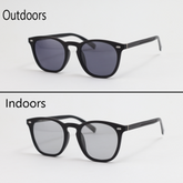 Moscot - A581 - Black Grey - Acetate - Transition - Polarized - Rectangle - Sunglasses