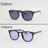 Moscot - A581 - Black Purple - Acetate - Transition - Polarized - Rectangle - Sunglasses