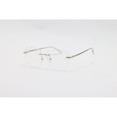 Dior - 1022 - Silver - Metal - Blue Cut - Rimless - Square - Eyewear