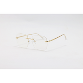 Dior - 1022 - Golden - Metal - Blue Cut - Rimless - Square - Eyewear