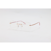 Dior - 1022 - Rose Gold - Metal - Blue Cut - Rimless - Square - Eyewear