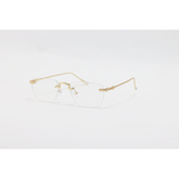 Dita - 01091 - Golden - Metal - Blue Cut - Rimless - Rectangle - Eyewear