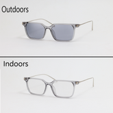 Moscot - 8211 - Grey Translucent - Acetate - Metal - Transition - Blue Cut - Rectangle - Eyewear