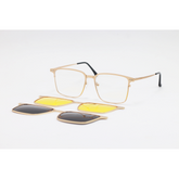 MAYBACH - 8007 - Golden - Metal - Rectangle - Dual - Attachment - Blue Cut - Polarized - Eyewear - Sunglasses