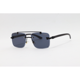 Cartier - 22510 - Wooden Black - Metal - Rimless - Rectangle - Double Bridge - Sunglasses