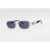 Versace - 2054 - Silver Black - Metal - Rectangle - Sunglasses