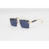 MAYBACH - 3113 - Golden Black - Metal - Rectangle - Double Bridge - Rimless - Sunglasses