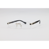 Dita - 98005 - Silver Black - Acetate - Metal - Blue Cut - Rimless - Rectangle - Eyewear
