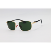 Ray Ban - 3715 - Golden Green - Metal - Double Bridge - Rectangle - Sunglasses