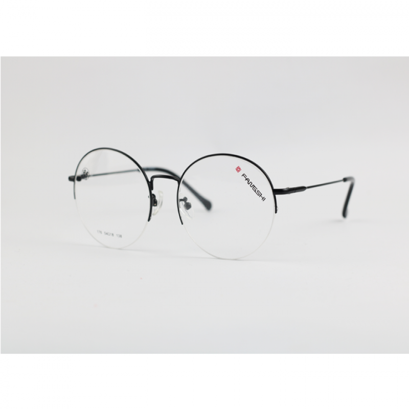 Fangshi – 176 – Black – Half Rim – Metal – Eyewear