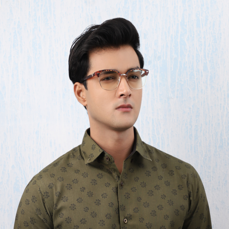 Moscot - 6909 - Golden Tortoise - Club Master - Acetate - Metal - Blue Cut - Eyewear