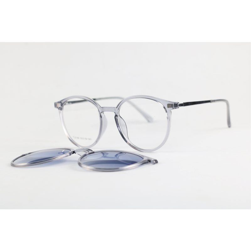 Ray Ban - 2186 - Silver Grey Translucent - Acetate - Metal - Oval - Dual - Attachment - Eye Wear - Sunglasses