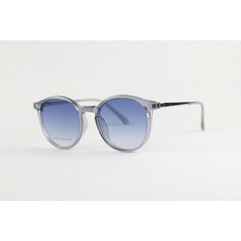 Ray Ban - 2186 - Silver Grey Translucent - Acetate - Metal - Oval - Dual - Attachment - Eye Wear - Sunglasses