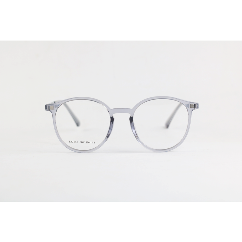 Ray Ban - 2186 - Silver Grey Translucent - Acetate - Metal - Oval - Dual - Attachment - Eye Wear - Sunglasses
