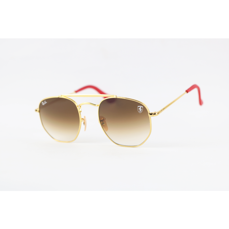Ray Ban Ferrari – 3648 – Limited Edition – Golden Brown Gradient – Marshall – Metal – Leather – Double Bridge – Sunglasses