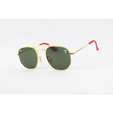 Ray Ban Ferrari – 3648 – Limited Edition – Golden Green – Marshall – Metal – Leather – Double Bridge – Sunglasses