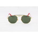 Ray Ban Ferrari – 3648 – Limited Edition – Golden Green – Marshall – Metal – Leather – Double Bridge – Sunglasses