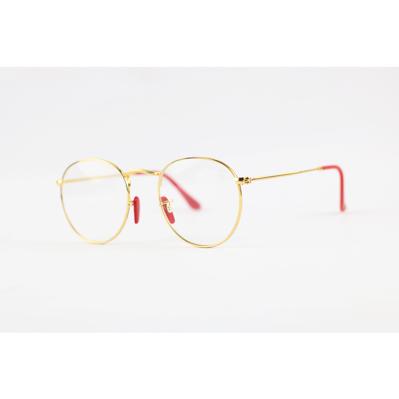 Ray Ban Ferrari – 3447 – Limited Edition – Golden – Metal – Round – Eyewear