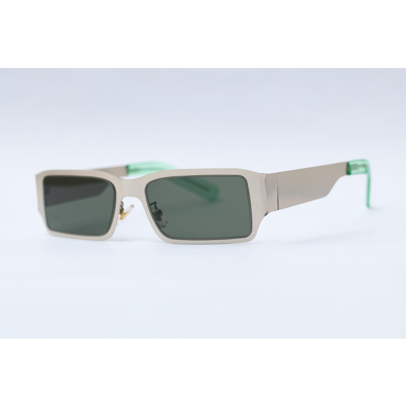 Louis Vuitton - ROBOT - Silver Green - Metal - Rectangle - Sunglasses