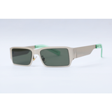Louis Vuitton - ROBOT - Silver Green - Metal - Rectangle - Sunglasses