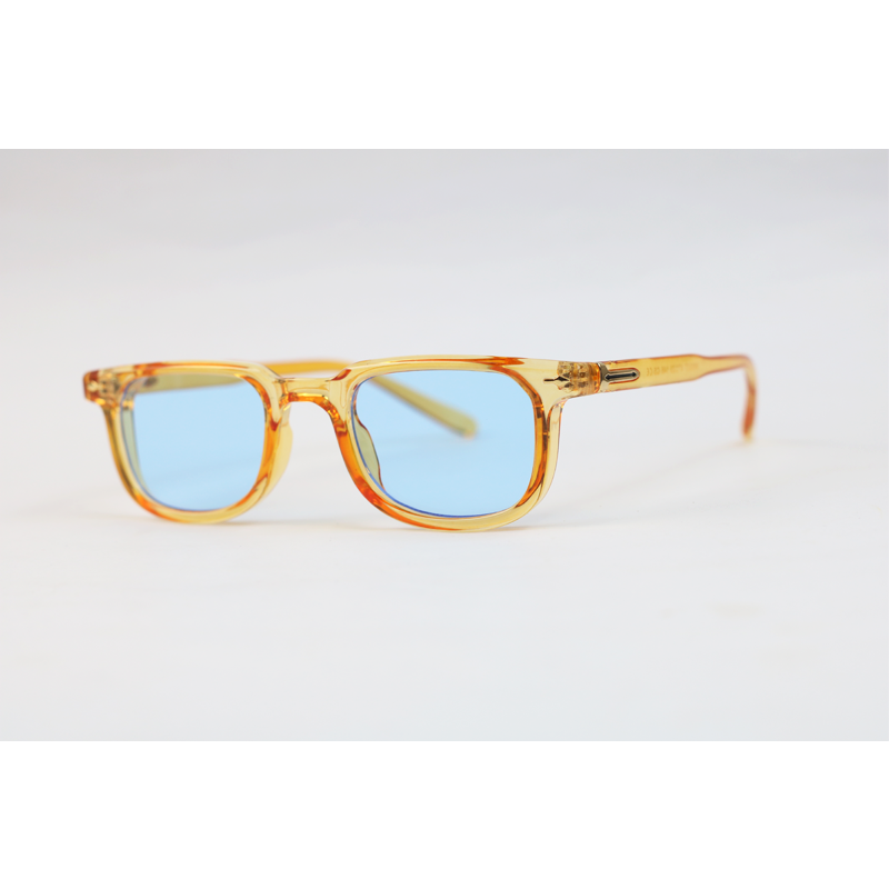 Moscot - 65037 - Orange Translucent - Acetate - Rectangle - Sunglasses