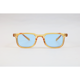 Moscot - 65037 - Orange Translucent - Acetate - Rectangle - Sunglasses