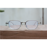 Oliver People - 22015 - Silver Translucent - Acetate - Metal - Blue Cut - Rectangle - Eyewear