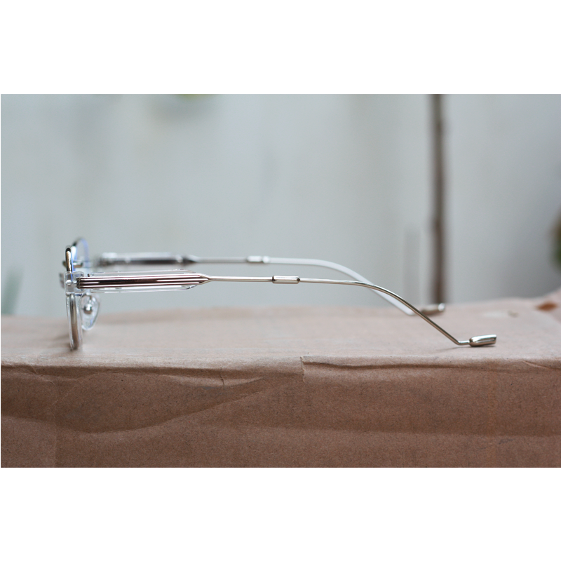 Oliver People - 22015 - Silver Translucent - Acetate - Metal - Blue Cut - Rectangle - Eyewear