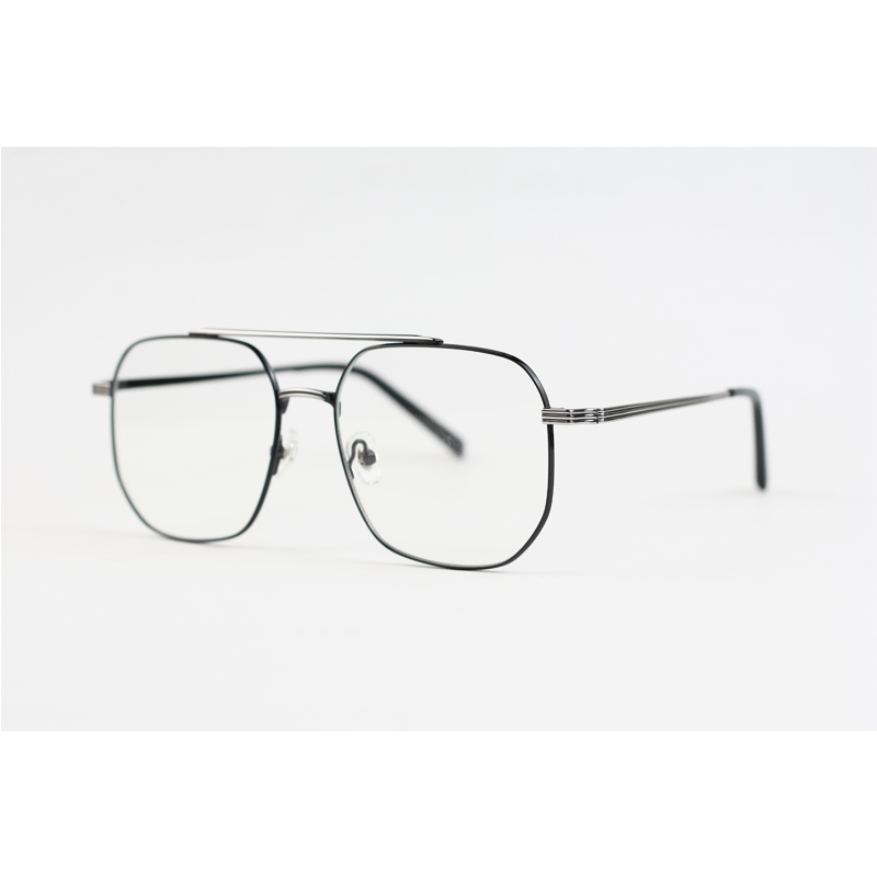 Carrera - 52070 - Silver Black - Blue Cut - Metal - Rectangle - Double Bridge - Eyewear
