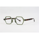 Dior - 7249 - Light Green Tortoise - Acetate - Blue Cut - Hexagonal - Eyewear