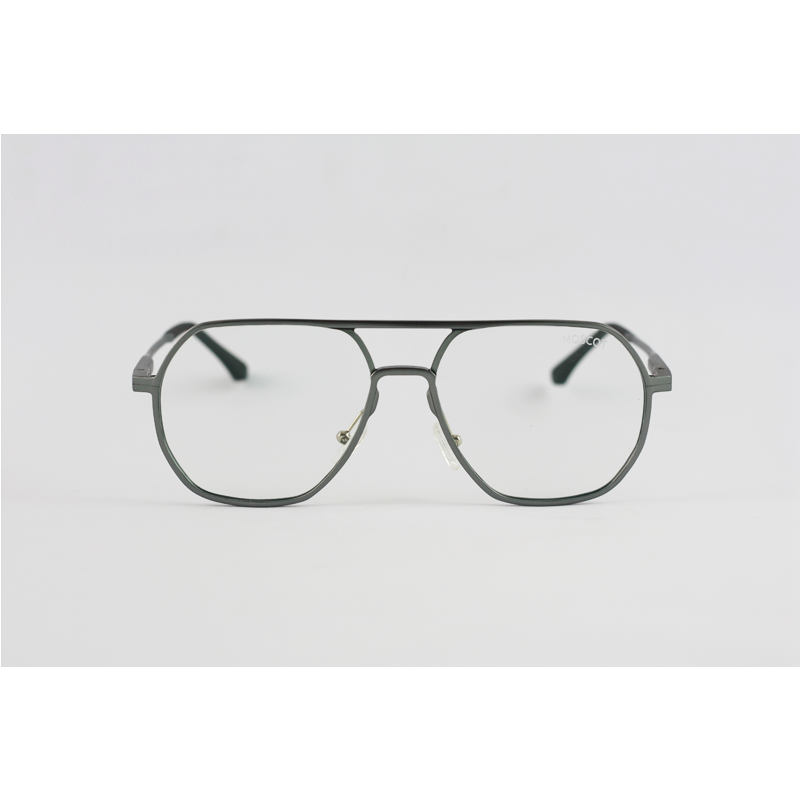 Moscot - 2327 - Grey - Aviator - Double Bridge - Blue Cut - Metal - Eyewear