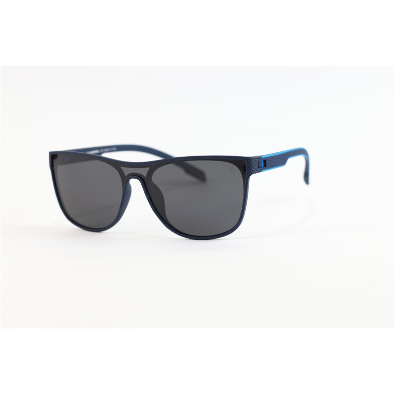 OGA - 1104 - Matte Blue - Acetate - Single Lens - Rectangle - Polarized - Sunglasses
