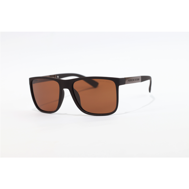 Porsche Design - 7013 - Matte Brown - Acetate - Rectangle - Polarized - Sunglasses