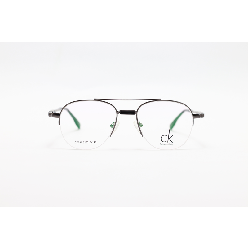 Calvin Klein - 030 - Bronze - Metal - Aviator - Half Rim - Eyewear