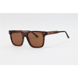 Calvin Klein - 5861 - Brown Horn - Acetate - Rectangle - Polarized - Sunglasses
