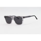 Calvin Klein - 5861 - Grey Stripe - Acetate - Rectangle - Polarized - Sunglasses
