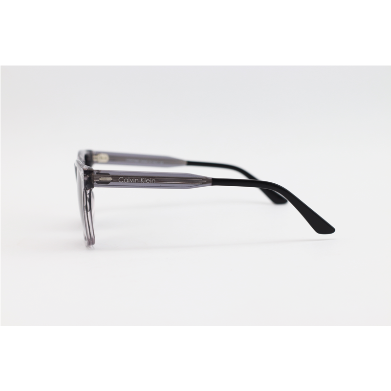Calvin Klein - 5861 - Grey Stripe - Acetate - Rectangle - Polarized - Sunglasses