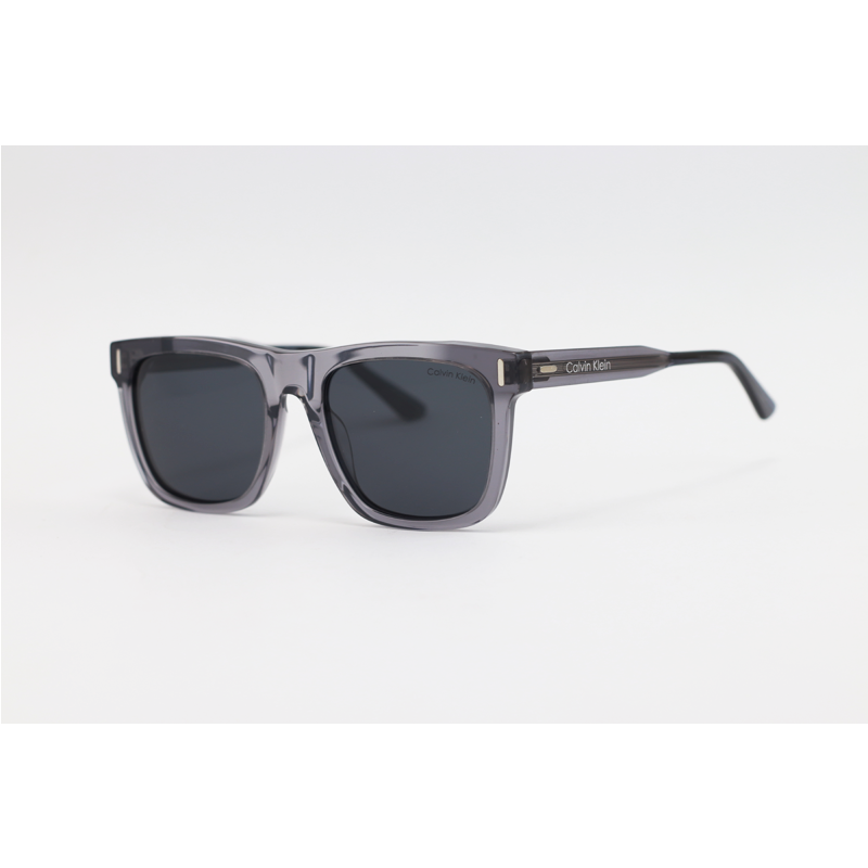 Calvin Klein - 5863 - Grey Translucent - Acetate - Rectangle - Polarized - Sunglasses