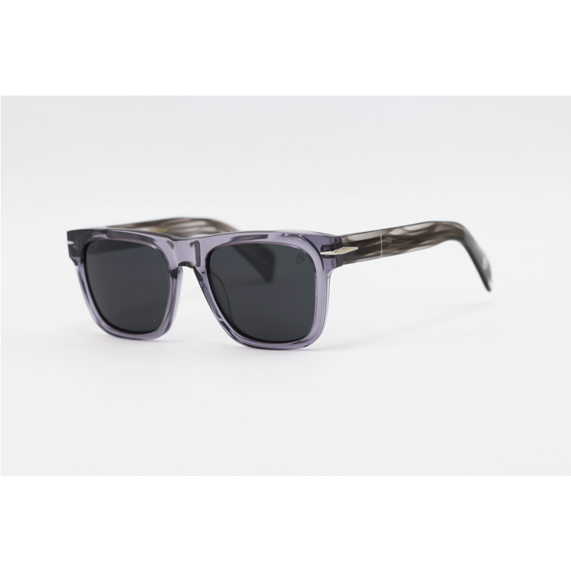 David Beckham - 1059 - Grey Translucent - Acetate - Rectangle - Polarized - Sunglasses