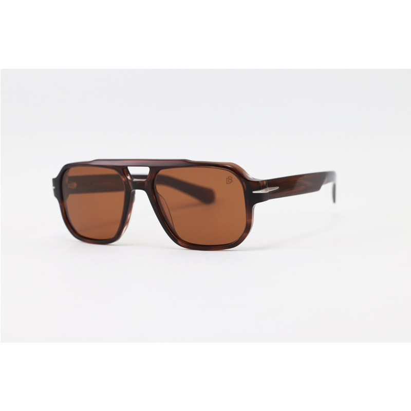 David Beckham - 1075 - Brown Horn - Acetate - Aviator - Polarized - Sunglasses