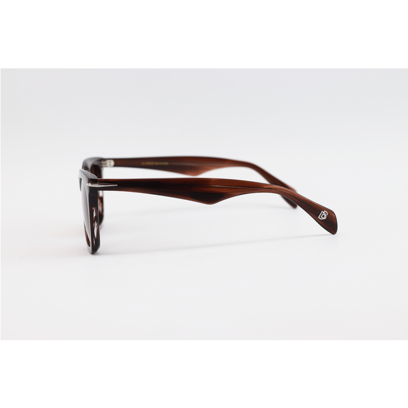 David Beckham - 7087 - Brown Horn - Acetate - Rectangle - Polarized - Sunglasses