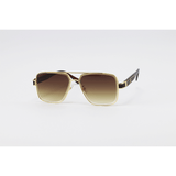 MAYBACH - 72347 - Golden Brown Gradient - Acetate - Metal - Rectangle - Double Bridge - Sunglasses